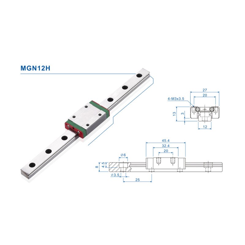12mm Linear ท่องเที่ยว MGN12 R - Linear Rail Mgn12H Set บทวิจารณ์และราคา